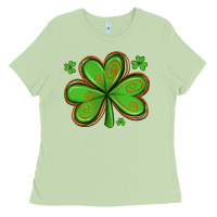 Matcha st patricks day shamrock with glitter Ladies Tee - Artiststas