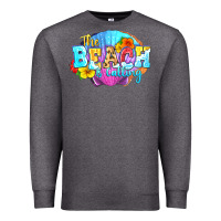 Charcoal Heather The beach is calling Premium Sweatshirt - FaDigitalArtStudio