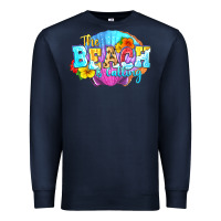 Navy The beach is calling Premium Sweatshirt - FaDigitalArtStudio