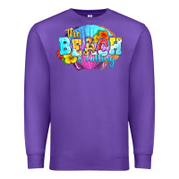 Purple The beach is calling Premium Sweatshirt - FaDigitalArtStudio