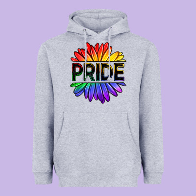 Hippie Pride Sunflowers Heavyweight Hoodie Designed By Oliviacreatesart