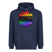 Navy hippie pride sunflowers Heavyweight Hoodie - OliviaCreatesArt