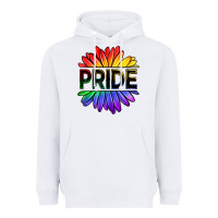 White hippie pride sunflowers Heavyweight Hoodie - OliviaCreatesArt