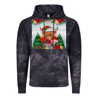 Cloud Black christmas cow Vintage Hoodie - MaliasSmallBusiness
