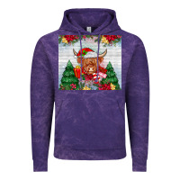 Cloud Purple christmas cow Vintage Hoodie - MaliasSmallBusiness