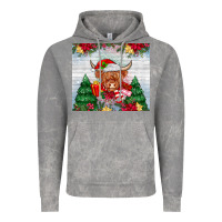 Cloud Rock christmas cow Vintage Hoodie - MaliasSmallBusiness