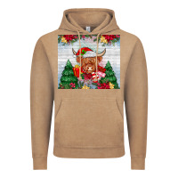 Vintage Coffee christmas cow Vintage Hoodie - MaliasSmallBusiness