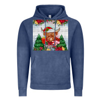 Christmas Cow Vintage Hoodie | Teevron