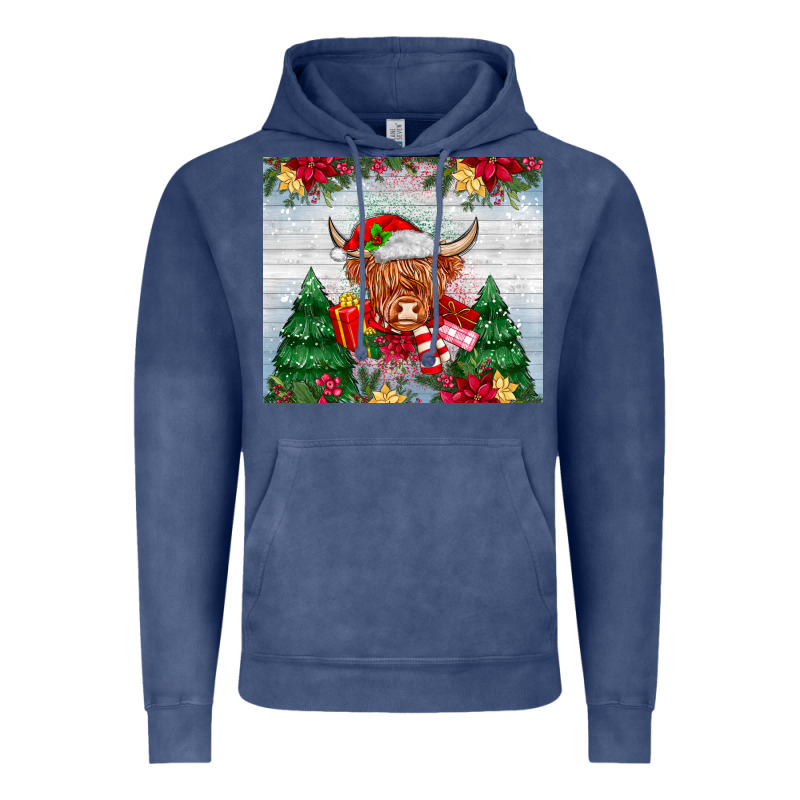 Christmas Cow Vintage Hoodie by MaliasSmallBusiness | Teevron