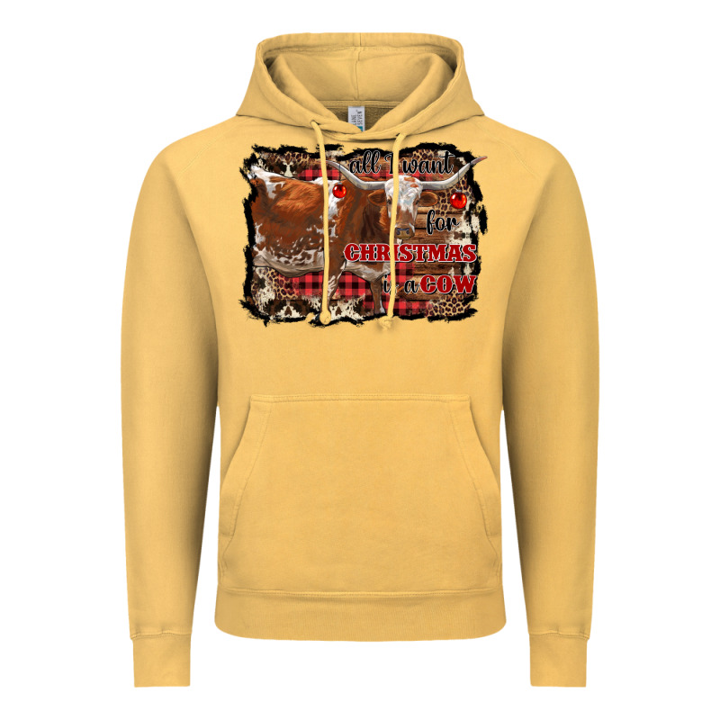 All I Want For Christmas Is A Cow Vintage Hoodie by RanaPortraitStore | Teevron