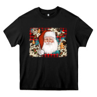 Black cowhide santa cookie socks background Heavy Core Tee - AdoDesignShop