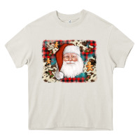Cream cowhide santa cookie socks background Heavy Core Tee - AdoDesignShop