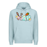Blue Mist Hop bunny Easter Day Premium Hoodie - CowGirlArtShop