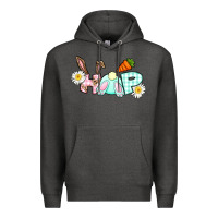 Charcoal Heather Hop bunny Easter Day Premium Hoodie - CowGirlArtShop