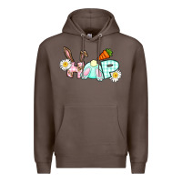 Coffee Hop bunny Easter Day Premium Hoodie - CowGirlArtShop