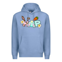 Colony Blue Hop bunny Easter Day Premium Hoodie - CowGirlArtShop