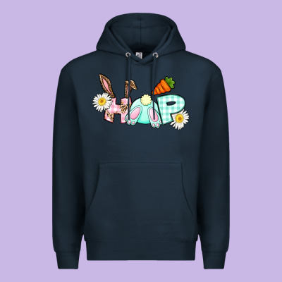 Hop Bunny Easter Day Premium Hoodie Designed By Cowgirlartshop