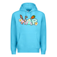 Ocean Blue Hop bunny Easter Day Premium Hoodie - CowGirlArtShop