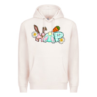Pale Pink Hop bunny Easter Day Premium Hoodie - CowGirlArtShop