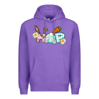 Purple Hop bunny Easter Day Premium Hoodie - CowGirlArtShop