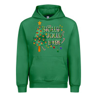 Emerald Jolly Jolly Babe Urban Hoodie - CowhideDigitalArt