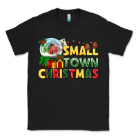 Black Small town Christmas Classic Tee - NancyCooperArtShop