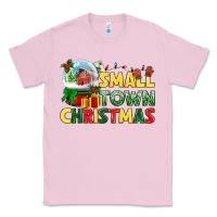 Bubblegum Pink Small town Christmas Classic Tee - NancyCooperArtShop