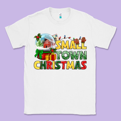 Small Town Christmas Classic Tee Designed By Nancycooperartshop