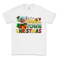 White Small town Christmas Classic Tee - NancyCooperArtShop