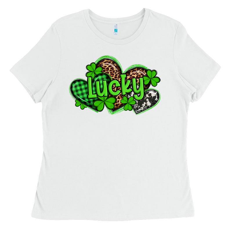 St Patricks Day Lucky Western Hearts Ladies Tee by Artiststas | Teevron