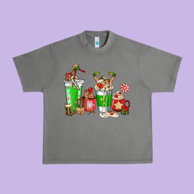 Elf Coffee Cups Urban Heavy Tee Designed By Nancycooperartshop