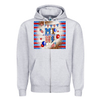 Heather Grey American mini Zipper Hoodie - TumblerDesignByShophia