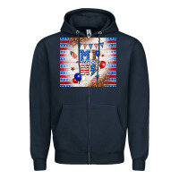 Navy American mini Zipper Hoodie - TumblerDesignByShophia