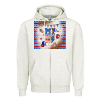 Oatmeal Heather American mini Zipper Hoodie - TumblerDesignByShophia