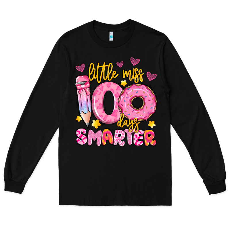 Little Miss 100 Days Smarter Long Sleeve Tee by Artiststas | Teevron