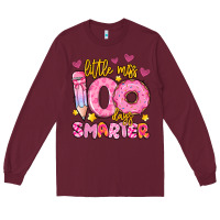 Burgundy little miss 100 days smarter Long Sleeve Tee - Artiststas