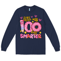 Navy little miss 100 days smarter Long Sleeve Tee - Artiststas