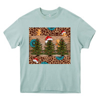 Christmas Trees Leopard Heavy Core Tee | Teevron