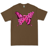 Cacao pink ribbon breast cancer butterfly Premium Tee - Jasminsmagicworld