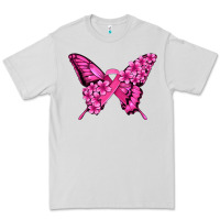 Dove Grey pink ribbon breast cancer butterfly Premium Tee - Jasminsmagicworld