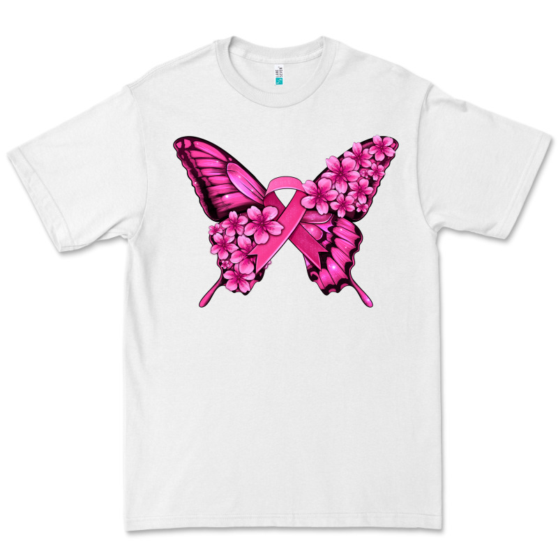 Pink Ribbon Breast Cancer Butterfly Premium Tee by Jasminsmagicworld | Teevron