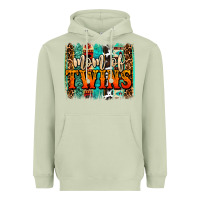 Matcha mom of twins western brushstroke Heavyweight Hoodie - OliviaCreatesArt