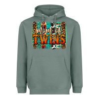 Sage mom of twins western brushstroke Heavyweight Hoodie - OliviaCreatesArt