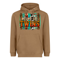 Toasted Coconut mom of twins western brushstroke Heavyweight Hoodie - OliviaCreatesArt