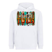 White mom of twins western brushstroke Heavyweight Hoodie - OliviaCreatesArt