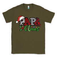 Army Green Papa Claus with christmas lights and mistletoe Classic Tee - NancyCooperArtShop