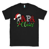 Black Papa Claus with christmas lights and mistletoe Classic Tee - NancyCooperArtShop