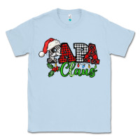 Dusty Blue Papa Claus with christmas lights and mistletoe Classic Tee - NancyCooperArtShop