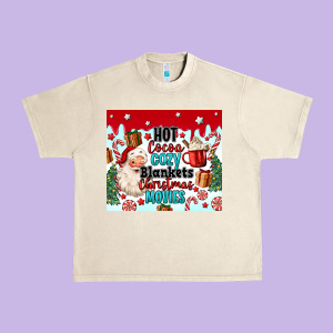 Hot Cocoa Cozy Blankets Christmas Movies Tumbler Urban Heavy Tee Designed By Maliassmallbusiness