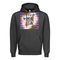 Charcoal Heather American mama Zipper Hoodie - TumblerDesignByShophia